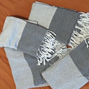 Black and White Turkish Bath Towel